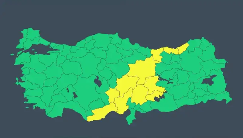 Meteoroloji, 11 İl İçin Sağanak ve Şiddetli Fırtına Uyarısı Yayınladı