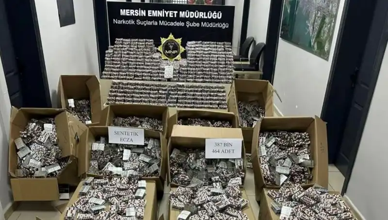 Mersin'de Şok Baskın: 387 Bin Uyuşturucu Hap Ele Geçirildi!