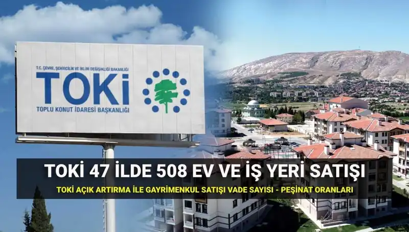 TOKİ 508 Ev ve İş Yeri Satışları: Açık Artırma Günleri ve Detaylar