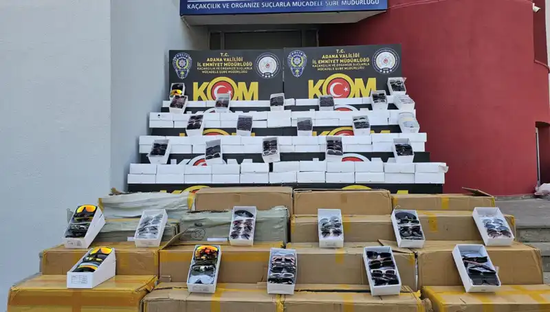 Adana'da Şok Gelişme: 12 Bin Kaçak Güneş Gözlüğü Ele Geçirildi