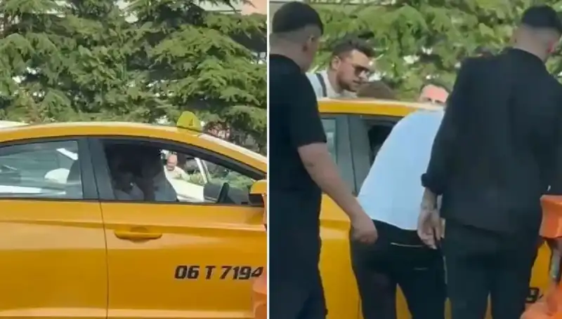 Trafikte Tartıştığı Taksi Şoförüne Yumruk Attı: O Anlar Kameralarda
